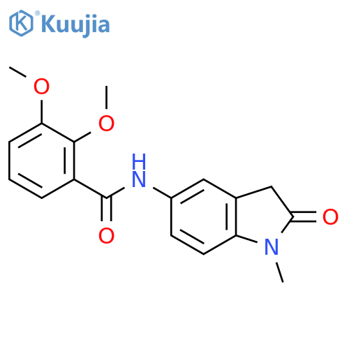 2,3-dimethoxy-N-(1-methyl-2-oxo-2,3-dihydro-1H-indol-5-yl)benzamide structure