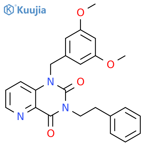 1-(3,5-dimethoxyphenyl)methyl-3-(2-phenylethyl)-1H,2H,3H,4H-pyrido3,2-dpyrimidine-2,4-dione structure