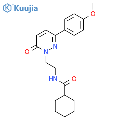 N-{2-3-(4-methoxyphenyl)-6-oxo-1,6-dihydropyridazin-1-ylethyl}cyclohexanecarboxamide structure
