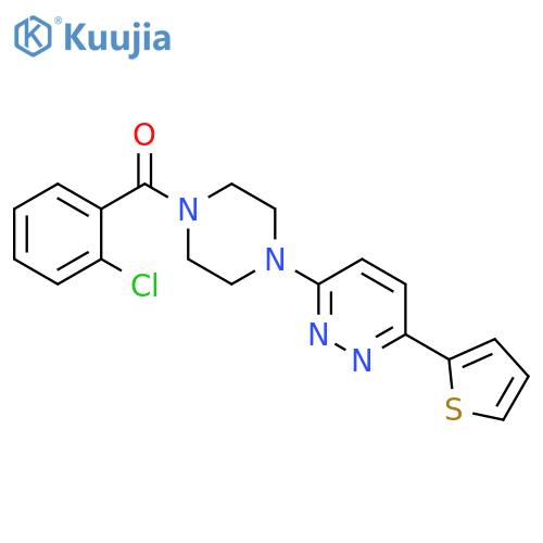 3-4-(2-chlorobenzoyl)piperazin-1-yl-6-(thiophen-2-yl)pyridazine structure