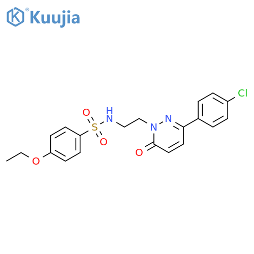 N-{2-3-(4-chlorophenyl)-6-oxo-1,6-dihydropyridazin-1-ylethyl}-4-ethoxybenzene-1-sulfonamide structure