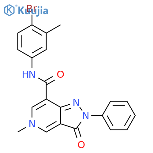 N-(4-bromo-3-methylphenyl)-5-methyl-3-oxo-2-phenyl-2H,3H,5H-pyrazolo4,3-cpyridine-7-carboxamide structure
