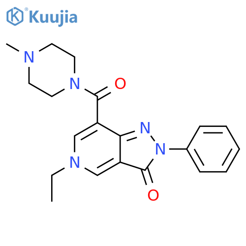 5-ethyl-7-(4-methylpiperazine-1-carbonyl)-2-phenyl-2H,3H,5H-pyrazolo4,3-cpyridin-3-one structure