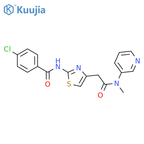 4-chloro-N-4-({(pyridin-3-yl)methylcarbamoyl}methyl)-1,3-thiazol-2-ylbenzamide structure
