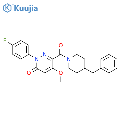 6-(4-benzylpiperidine-1-carbonyl)-2-(4-fluorophenyl)-5-methoxy-2,3-dihydropyridazin-3-one structure