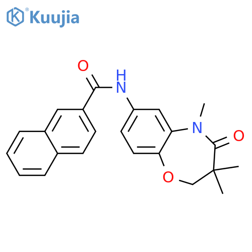 N-(3,3,5-trimethyl-4-oxo-2,3,4,5-tetrahydro-1,5-benzoxazepin-7-yl)naphthalene-2-carboxamide structure