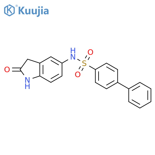 N-(2-oxo-2,3-dihydro-1H-indol-5-yl)-1,1'-biphenyl-4-sulfonamide structure