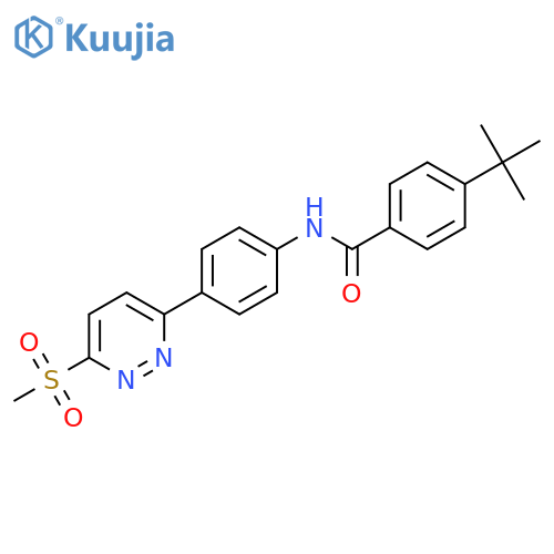 4-tert-butyl-N-4-(6-methanesulfonylpyridazin-3-yl)phenylbenzamide structure