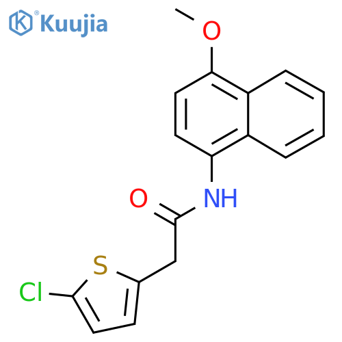 2-(5-chlorothiophen-2-yl)-N-(4-methoxynaphthalen-1-yl)acetamide structure