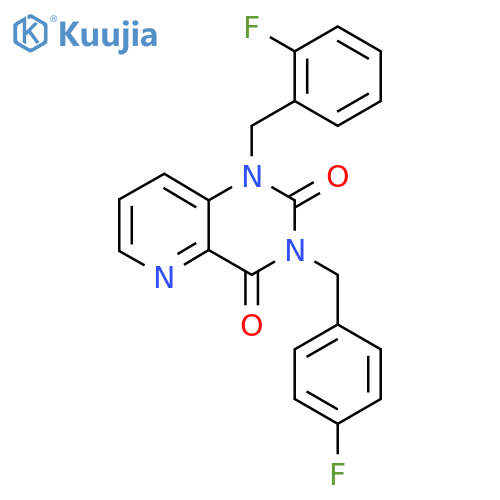 1-(2-fluorophenyl)methyl-3-(4-fluorophenyl)methyl-1H,2H,3H,4H-pyrido3,2-dpyrimidine-2,4-dione structure