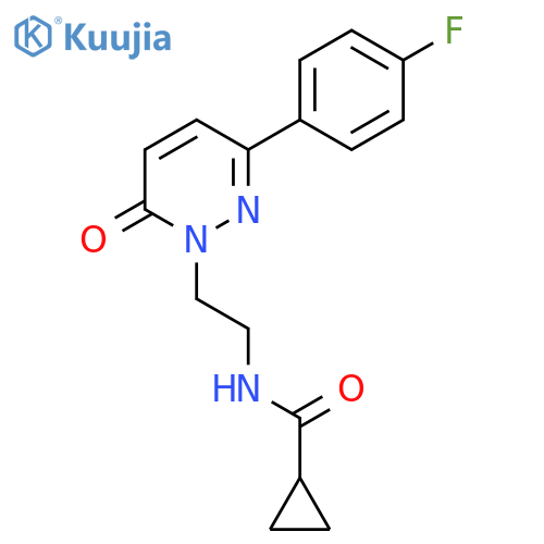 N-{2-3-(4-fluorophenyl)-6-oxo-1,6-dihydropyridazin-1-ylethyl}cyclopropanecarboxamide structure