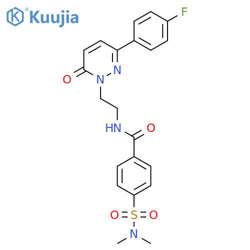 4-(dimethylsulfamoyl)-N-{2-3-(4-fluorophenyl)-6-oxo-1,6-dihydropyridazin-1-ylethyl}benzamide structure