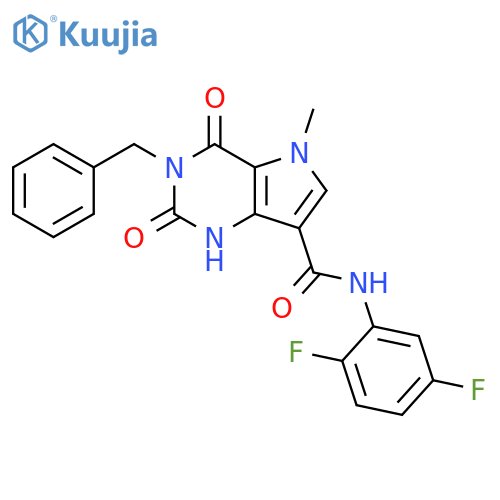 3-benzyl-N-(2,5-difluorophenyl)-5-methyl-2,4-dioxo-1H,2H,3H,4H,5H-pyrrolo3,2-dpyrimidine-7-carboxamide structure