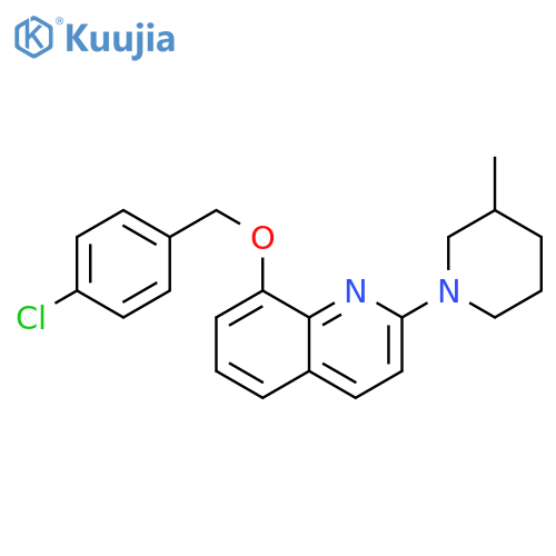 8-[(4-chlorophenyl)methoxy]-2-(3-methylpiperidin-1-yl)quinoline structure