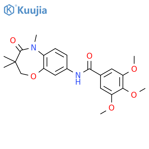 3,4,5-trimethoxy-N-(3,3,5-trimethyl-4-oxo-2,3,4,5-tetrahydro-1,5-benzoxazepin-8-yl)benzamide structure