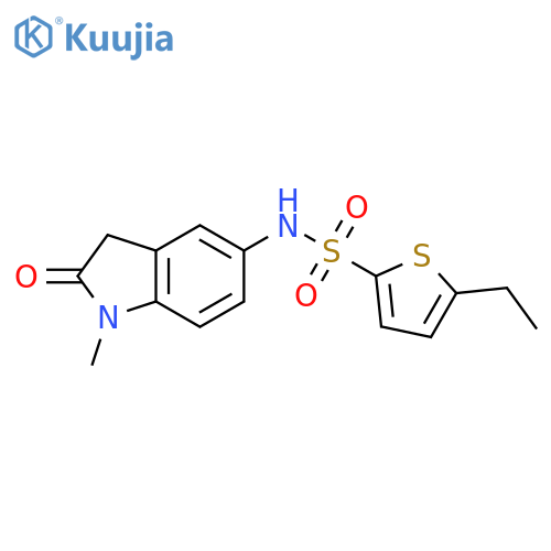 5-ethyl-N-(1-methyl-2-oxo-2,3-dihydro-1H-indol-5-yl)thiophene-2-sulfonamide structure
