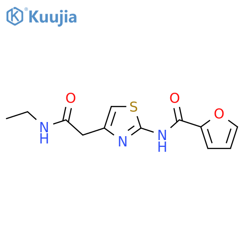 N-{4-(ethylcarbamoyl)methyl-1,3-thiazol-2-yl}furan-2-carboxamide structure