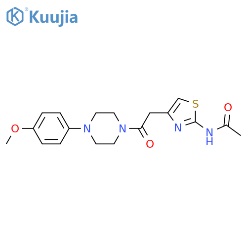 N-(4-{2-4-(4-methoxyphenyl)piperazin-1-yl-2-oxoethyl}-1,3-thiazol-2-yl)acetamide structure