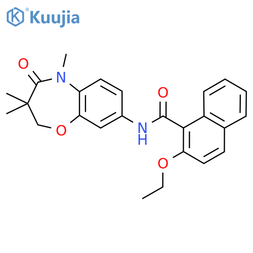 2-ethoxy-N-(3,3,5-trimethyl-4-oxo-2,3,4,5-tetrahydro-1,5-benzoxazepin-8-yl)naphthalene-1-carboxamide structure