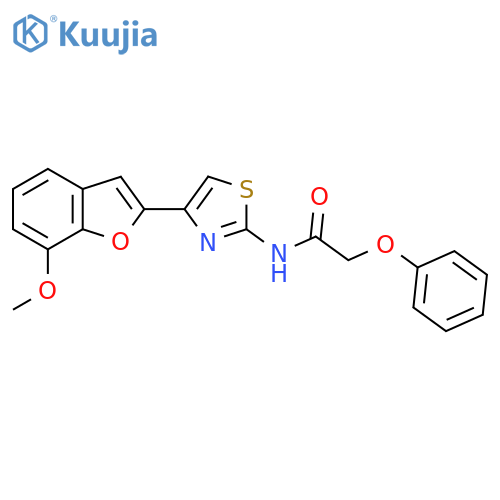 N-4-(7-methoxy-1-benzofuran-2-yl)-1,3-thiazol-2-yl-2-phenoxyacetamide structure