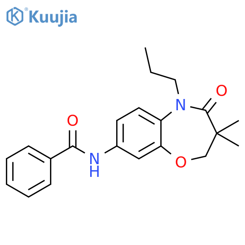 N-(3,3-dimethyl-4-oxo-5-propyl-2,3,4,5-tetrahydro-1,5-benzoxazepin-8-yl)benzamide structure