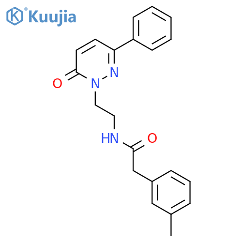 2-(3-methylphenyl)-N-2-(6-oxo-3-phenyl-1,6-dihydropyridazin-1-yl)ethylacetamide structure