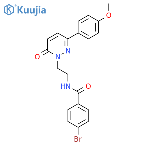 4-bromo-N-{2-3-(4-methoxyphenyl)-6-oxo-1,6-dihydropyridazin-1-ylethyl}benzamide structure