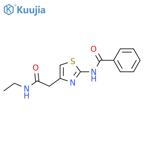N-{4-(ethylcarbamoyl)methyl-1,3-thiazol-2-yl}benzamide structure