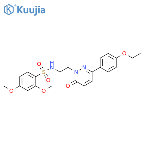 N-{2-3-(4-ethoxyphenyl)-6-oxo-1,6-dihydropyridazin-1-ylethyl}-2,4-dimethoxybenzene-1-sulfonamide structure