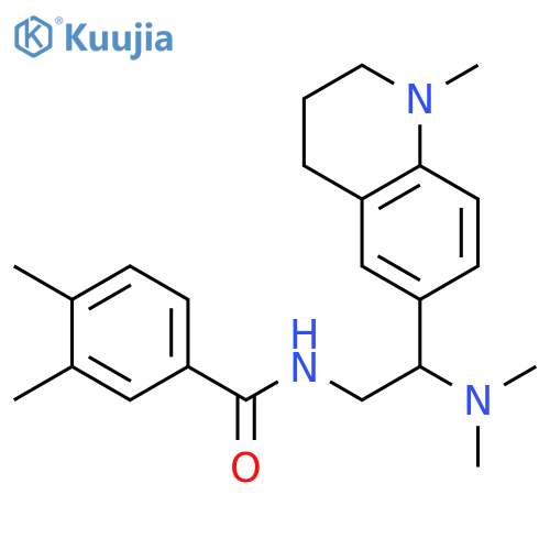 N-2-(dimethylamino)-2-(1-methyl-1,2,3,4-tetrahydroquinolin-6-yl)ethyl-3,4-dimethylbenzamide structure