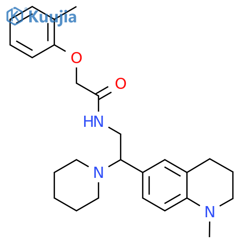 N-2-(1-methyl-1,2,3,4-tetrahydroquinolin-6-yl)-2-(piperidin-1-yl)ethyl-2-(2-methylphenoxy)acetamide structure