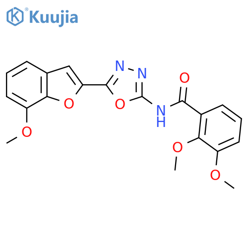 2,3-dimethoxy-N-5-(7-methoxy-1-benzofuran-2-yl)-1,3,4-oxadiazol-2-ylbenzamide structure