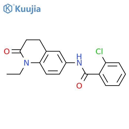 2-chloro-N-(1-ethyl-2-oxo-1,2,3,4-tetrahydroquinolin-6-yl)benzamide structure