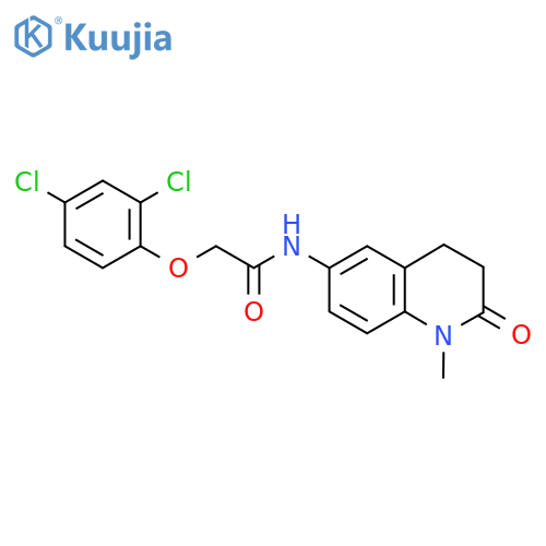 2-(2,4-dichlorophenoxy)-N-(1-methyl-2-oxo-1,2,3,4-tetrahydroquinolin-6-yl)acetamide structure