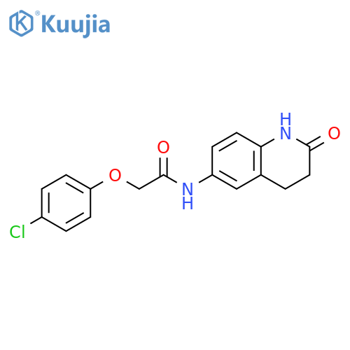 2-(4-chlorophenoxy)-N-(2-oxo-1,2,3,4-tetrahydroquinolin-6-yl)acetamide structure