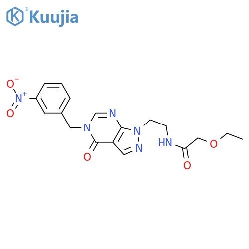 2-ethoxy-N-(2-{5-(3-nitrophenyl)methyl-4-oxo-1H,4H,5H-pyrazolo3,4-dpyrimidin-1-yl}ethyl)acetamide structure