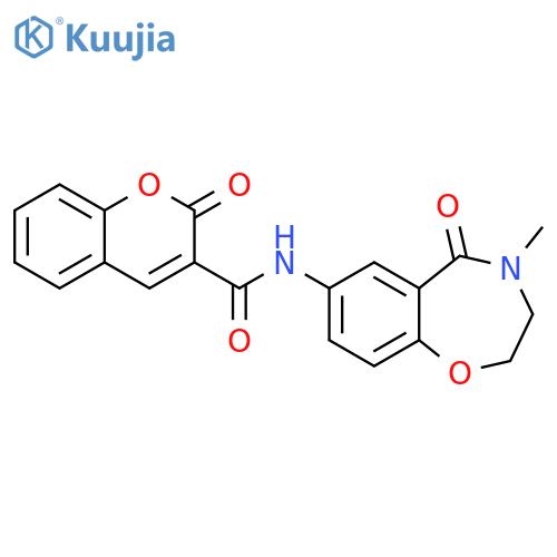 N-(4-methyl-5-oxo-2,3,4,5-tetrahydro-1,4-benzoxazepin-7-yl)-2-oxo-2H-chromene-3-carboxamide structure