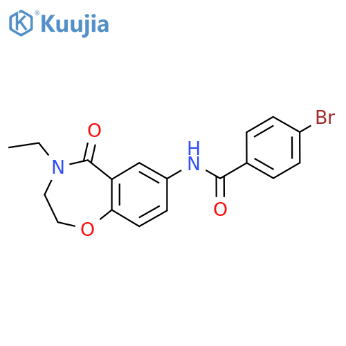 4-bromo-N-(4-ethyl-5-oxo-2,3,4,5-tetrahydro-1,4-benzoxazepin-7-yl)benzamide structure
