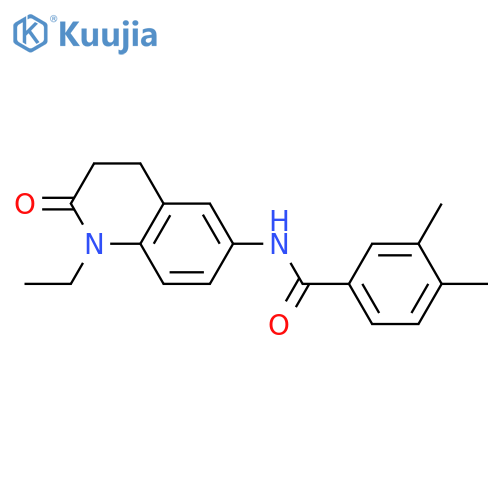 N-(1-ethyl-2-oxo-1,2,3,4-tetrahydroquinolin-6-yl)-3,4-dimethylbenzamide structure