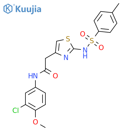 N-(3-chloro-4-methoxyphenyl)-2-2-(4-methylbenzenesulfonamido)-1,3-thiazol-4-ylacetamide structure