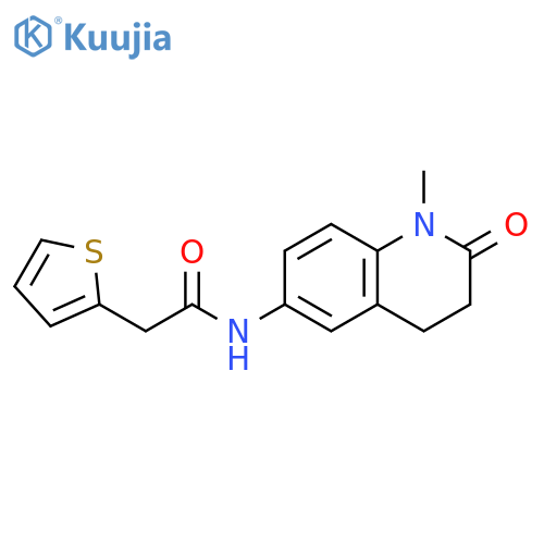 N-(1-methyl-2-oxo-1,2,3,4-tetrahydroquinolin-6-yl)-2-(thiophen-2-yl)acetamide structure