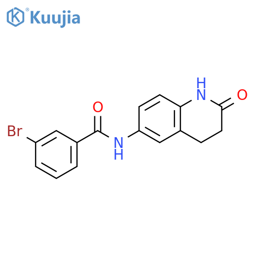 3-bromo-N-(2-oxo-1,2,3,4-tetrahydroquinolin-6-yl)benzamide structure