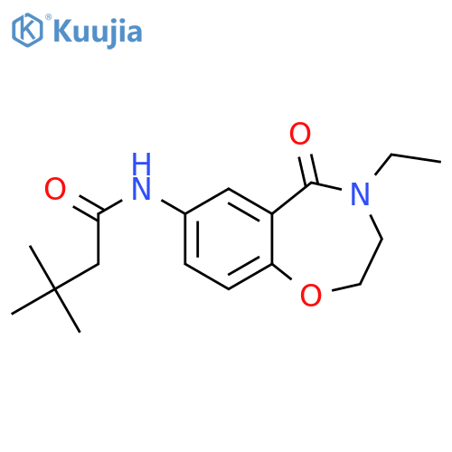 N-(4-ethyl-5-oxo-2,3,4,5-tetrahydro-1,4-benzoxazepin-7-yl)-3,3-dimethylbutanamide structure