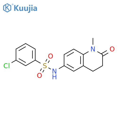 3-chloro-N-(1-methyl-2-oxo-1,2,3,4-tetrahydroquinolin-6-yl)benzene-1-sulfonamide structure