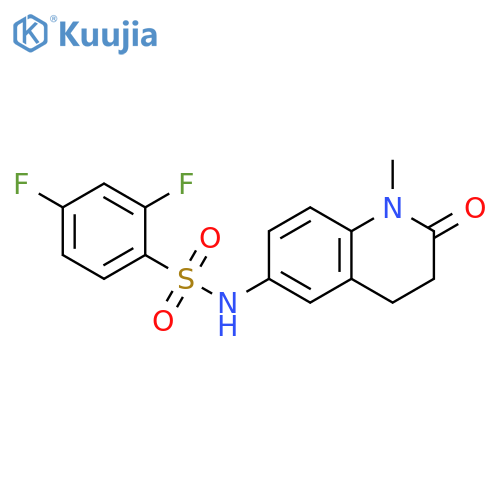 2,4-difluoro-N-(1-methyl-2-oxo-1,2,3,4-tetrahydroquinolin-6-yl)benzene-1-sulfonamide structure