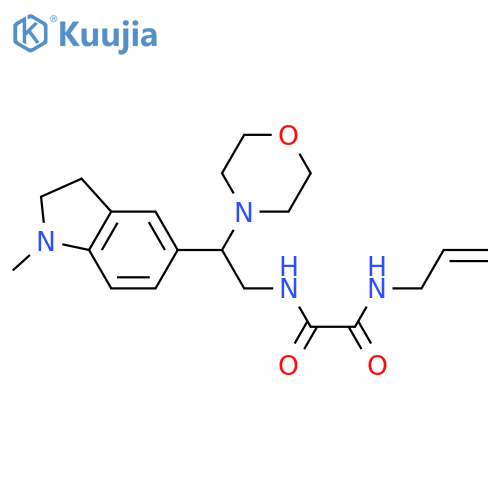 N'-2-(1-methyl-2,3-dihydro-1H-indol-5-yl)-2-(morpholin-4-yl)ethyl-N-(prop-2-en-1-yl)ethanediamide structure