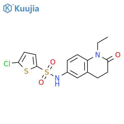 2-Thiophenesulfonamide, 5-chloro-N-(1-ethyl-1,2,3,4-tetrahydro-2-oxo-6-quinolinyl)- structure