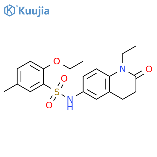 2-ethoxy-N-(1-ethyl-2-oxo-1,2,3,4-tetrahydroquinolin-6-yl)-5-methylbenzene-1-sulfonamide structure