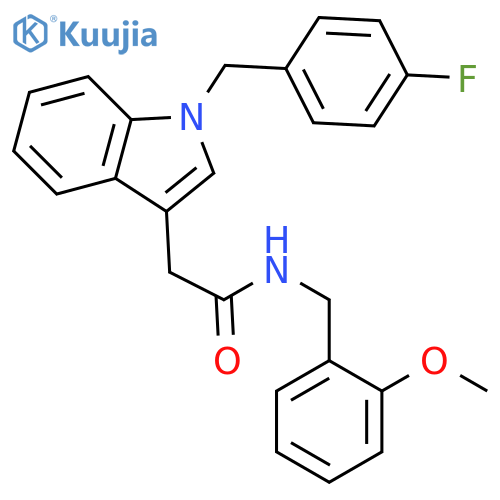 2-{1-(4-fluorophenyl)methyl-1H-indol-3-yl}-N-(2-methoxyphenyl)methylacetamide structure