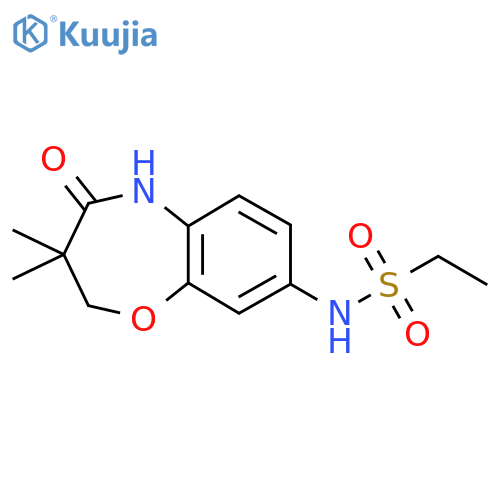 N-(3,3-dimethyl-4-oxo-2,3,4,5-tetrahydro-1,5-benzoxazepin-8-yl)ethane-1-sulfonamide structure